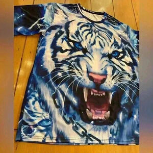 Men's Tiger Wildlife 3D Print Shirt New Without Tag XL‎